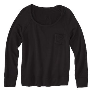 Merona Womens Sweatshirt Top w/Pocket   Black   XXL