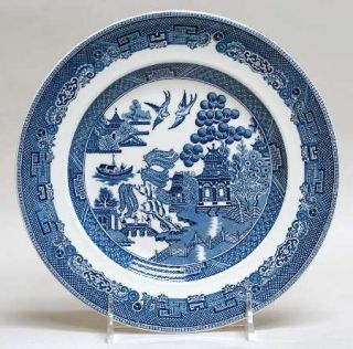 Johnson Brothers Willow Blue (Made In England/Earthenwr) Luncheon Plate, Fine Ch