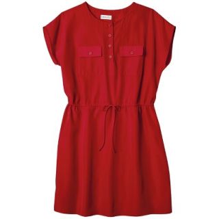 Merona Petites Woven Tie Waist Dress   Red SP