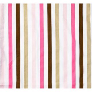 Pink/Chocolate Mod Stripes Crib fitted sheet