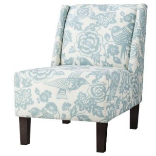 Skyline Armless Upholstered Chair Hayden Armless Chair   Blue Floral