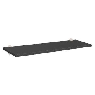 Wall Shelf Black Sumo Shelf With Stainless Steel Ara Supports   45W x 12D