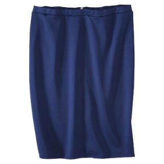 Mossimo Womens Plus Size Scuba Color block Skirt   Blue/Black 4