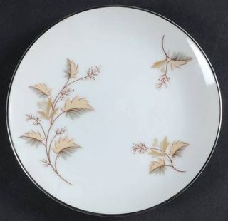 Royal Court Shelley Bread & Butter Plate, Fine China Dinnerware   Gray & Tan Lea