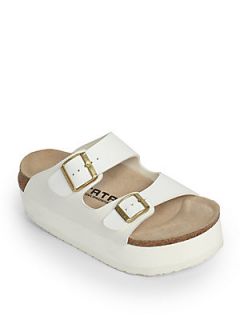 Sacai Tatami Platform Sandals   White