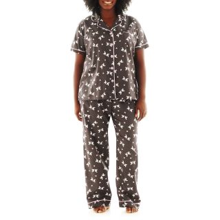 INSOMNIAX Pajama Set   Plus, Grey, Womens