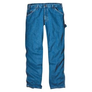Dickies Mens Relaxed Fit Carpenter Jean   Stone Washed Blue 34x32