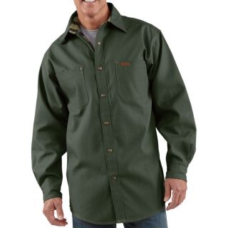 Carhartt Canvas Shirt Jacket   Moss, Large, Tall Style, Model S296