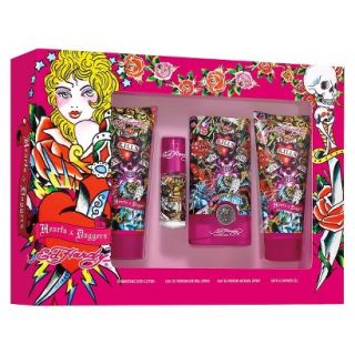Womens Hearts & Daggers by Ed Hardy 4 Piece Gift Set