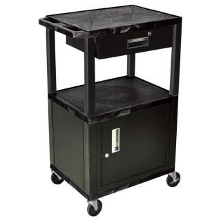 Wilson Tuffy Utility Cart with Locking Cabinet   300 Lb. Capacity, 42 Inch H,