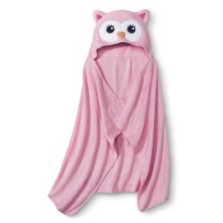 Circo Newborn Girls Hooded Owl Towel Wrap   Pink