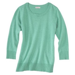 Merona Womens 3/4 Sleeve Pullover Sweater   Aqua   XXL