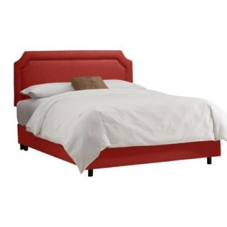 Skyline Twin Bed Skyline Furniture Clarendon Notched Bed   Linen Antique Red