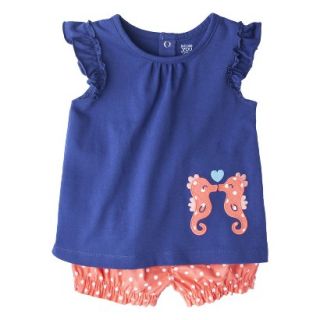 Just One YouMade by Carters Toddler Girls 2 Piece Set   Navy/Orange 2T