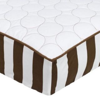 White/Chocolate Quilted Changing Pad Cover