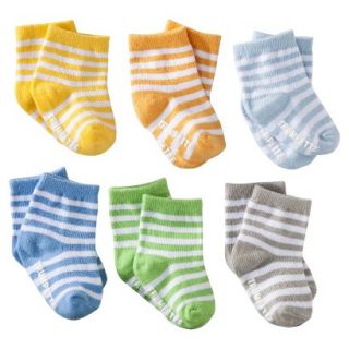 Trumpette Infant Boys 6 Pack Pastel Stripe Socks   Assorted 0 12M