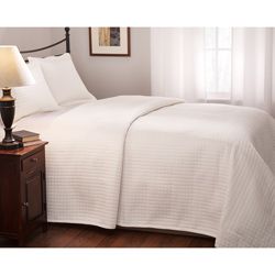 Roxbury Park Quilted King Size White Coverlet