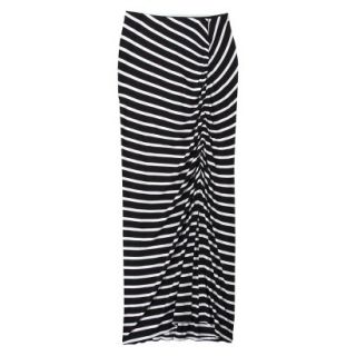 Mossimo Womens Drapey Knit Maxi Skirt   Black/White S