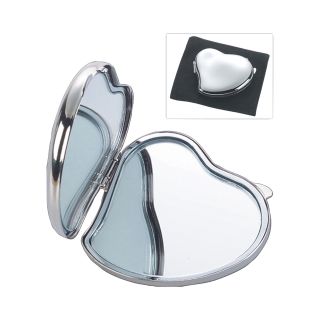Heart Shaped Silver Polished Mirror