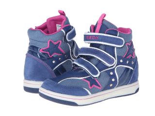 Geox Kids Jr Creamy Wedge 8 Girls Shoes (Blue)