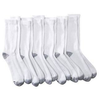 C9 by Champion Mens 6 Pack Banded Crew Sock   White 6 12
