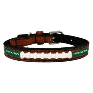 Miami Hurricanes Classic Leather Toy Football Collar