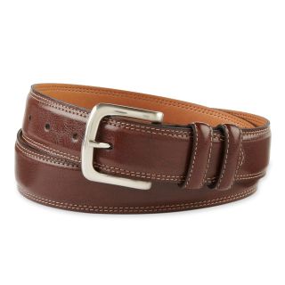 Izod Brown Leather Belt, Mens