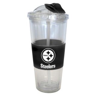 Boelter Brands NFL 2 Pack Pittsburgh Steelers No Spill Tumbler with Straw   22