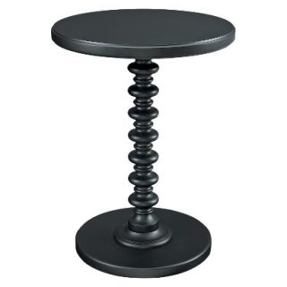 Accent Table Powell Round Spindle Table   Black