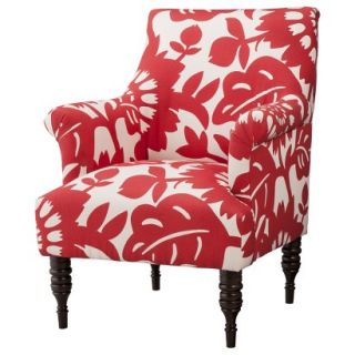 Skyline Upholstered Chair Candace Upholstered Arm Chair   Red Floral