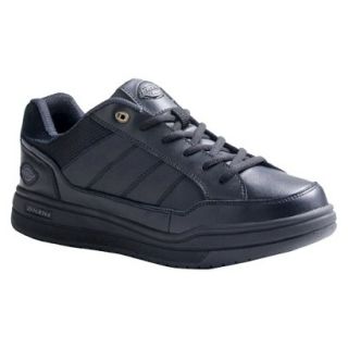 Mens Dickies Athletic Skate Genuine Leather Slip Resistant Sneakers   Black 6.5