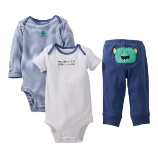 Carters Monster 3 pc. Turn Me Around Set   Boys newborn 24m, Blue, Blue, Boys