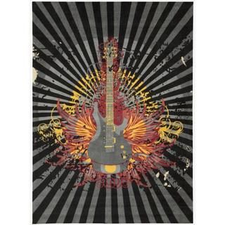 Altered State Edgy Guitar Grey Rug (8 X 10)