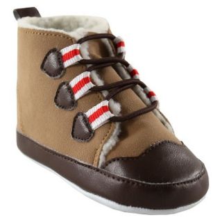 Luvable Friends Infant Boys Hiking Boot   Brown/Red 0 6 M