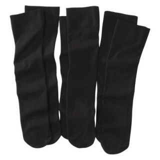 Merona Womens Opaque 3 Pk Trouser Socks   One Size   Black