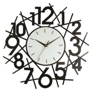 Metal Wall Clock   Matte Black