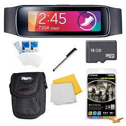 Samsung Gear Fit Black Watch, Case, and 16GB Card Bundle