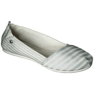 Womens Mad Love Lynnae Striped Loafer   Silver Metallic 10