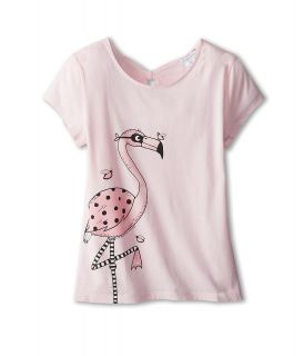 Little Marc Jacobs Printed Tee With Keyhole Back Girls T Shirt (Pink)