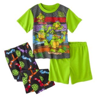 Teenage Mutant Ninja Turtles Toddler Boys 3 Piece Pajama Set   Green 4T