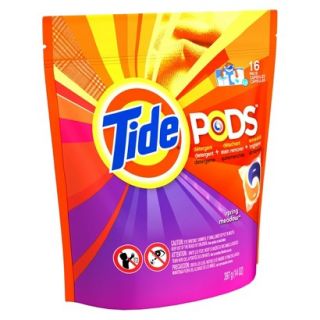 Tide Pods Spring Meadow Liquid Laundry Detergent   16 Count