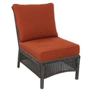 Threshold Madaga Wicker Patio Sectional Armless Chair   Orange