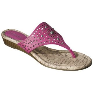 Womens Merona Elisha Perforated Studded Sandals   Pink 5.5