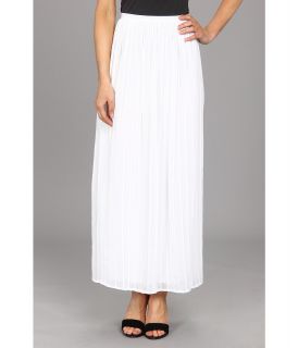 Calvin Klein Pinktuck Maxi Polyester Chiffon Skirt Womens Skirt (White)