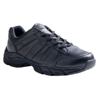 Mens Dickies Athletic Lace Genuine Leather Slip Resistant Sneakers   Black 8.5