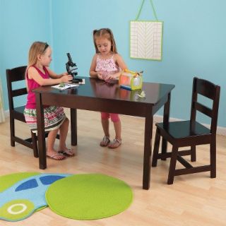 Kidkraft Kids Table Kidkraft Rectangle Table & 2 Chair Set   Dark Brown