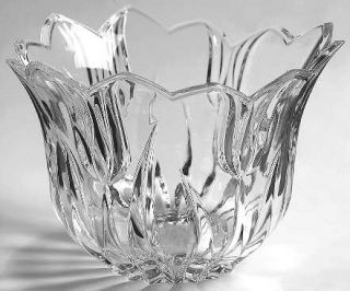 Gorham Tulip (Giftware) Round Bowl   Tulip & Leaves, Giftware, Clear
