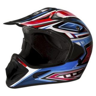 Off Road Red and Blue Helmet   Large