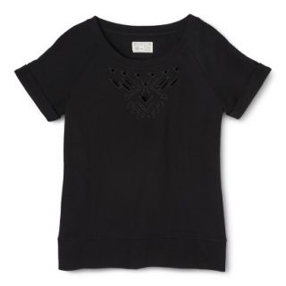Converse One Star Womens Cutout Sweatshirt   Black XS