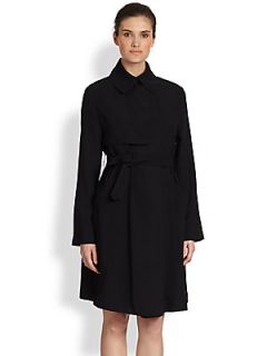 Philosophy Satin Trenchcoat   Black